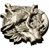 Pike Medallion STL for CNC - High-Relief Fish Plaque