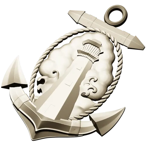 Anchor and Lighthouse Emblem STL 3D Model for CNC