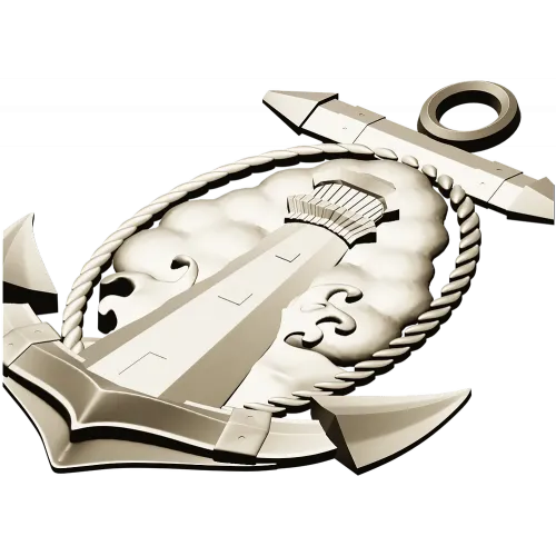 Anchor and Lighthouse Emblem STL 3D Model for CNC