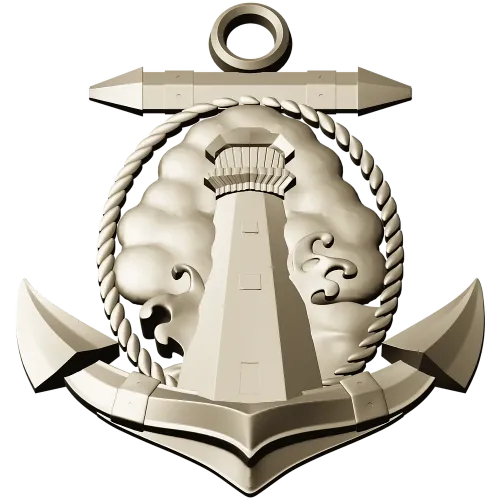 Anchor and Lighthouse Emblem STL 3D Model for CNC