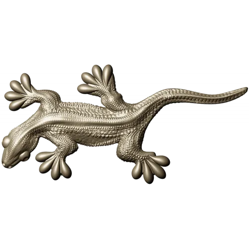 Gecko relief STL for CNC carving - detailed 3D model