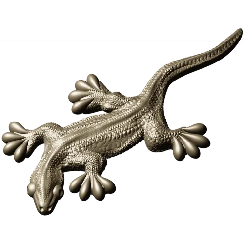Gecko relief STL for CNC carving - detailed 3D model