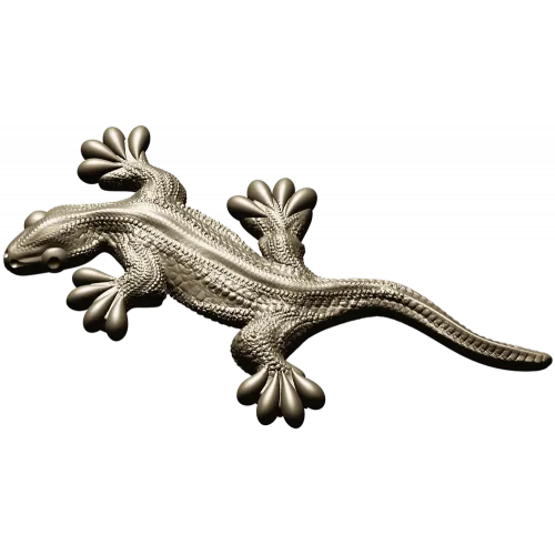 Gecko relief STL for CNC carving - detailed 3D model