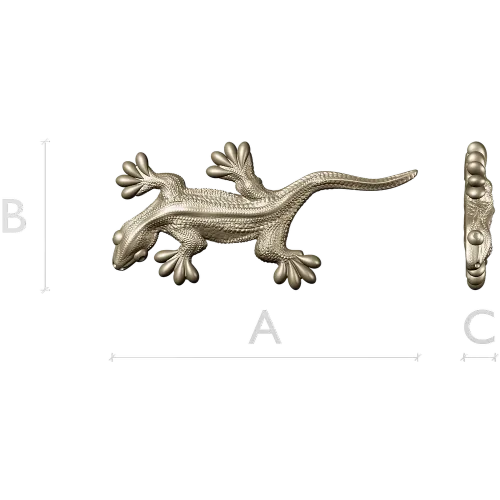Gecko relief STL for CNC carving - detailed 3D model