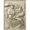 Fisherman and Mermaid relief panel - STL 3D model for CNC