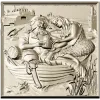Fisherman and Mermaid relief panel - STL 3D model for CNC
