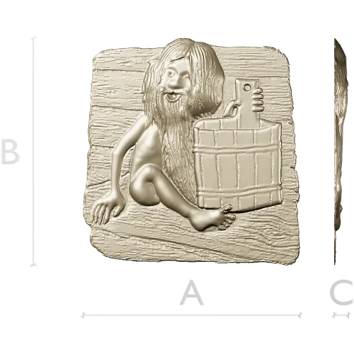 stl модель "Банный домовой" - 3d модель для ЧПУ и фрезера