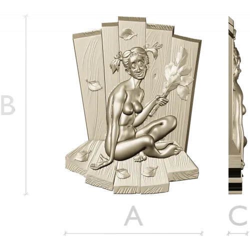 Весёлая банщица - рельеф для ЧПУ в формате STL