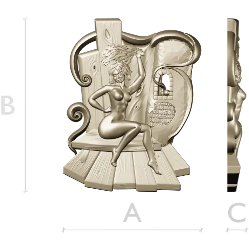 STL модель "Парная нимфа" - 3D модель для ЧПУ фрезера по дереву