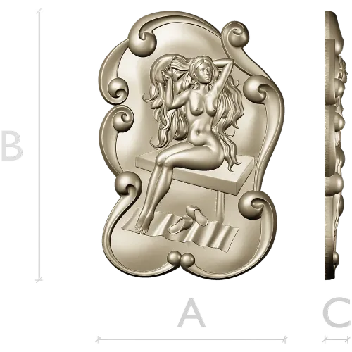 Банная нимфа - 3D модель STL для ЧПУ