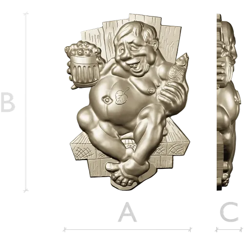 Jolly Banya Relief - STL 3D Model for CNC
