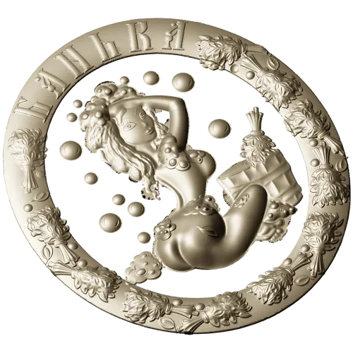 Sauna Nymph Medallion - detailed STL 3D model for CNC