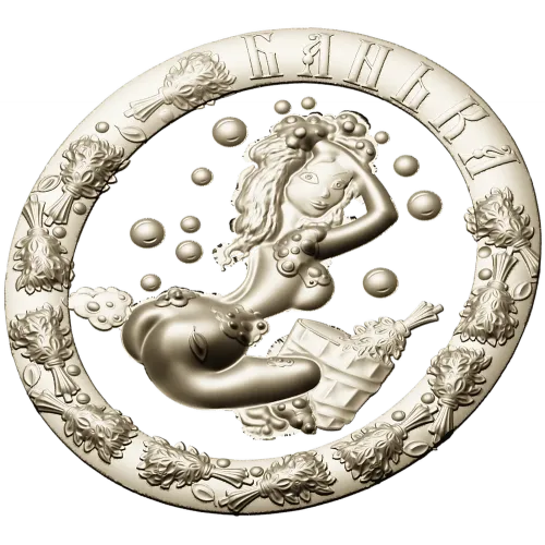 Sauna Nymph Medallion - detailed STL 3D model for CNC