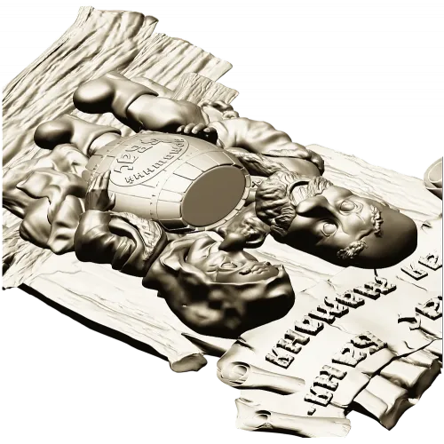 Bathhouse Companions Relief - STL 3D Model for CNC