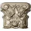Rosa Coronet - Floral Capital STL for CNC