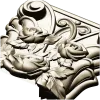 Rosa Coronet - Floral Capital STL for CNC
