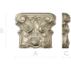 Rosa Coronet - Floral Capital STL for CNC