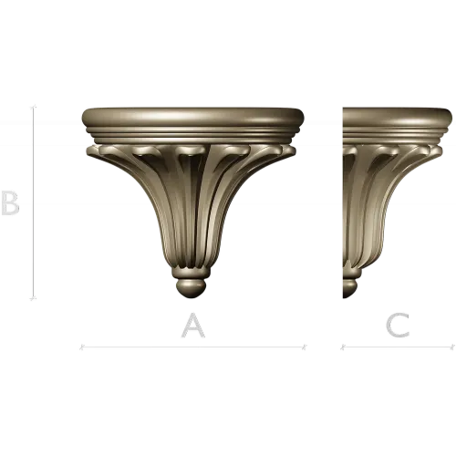 Веерная капитель - 3D модель STL для ЧПУ