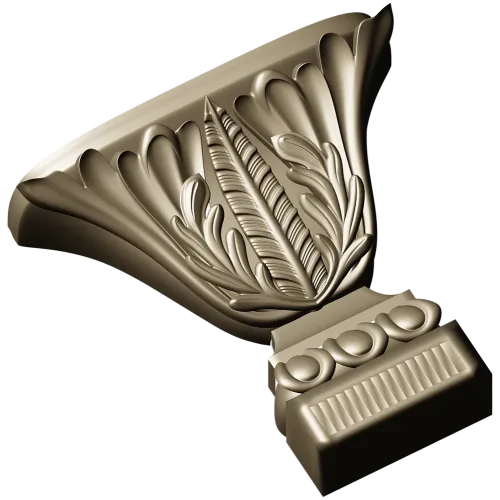 Капитель с акантом - 3D модель STL для ЧПУ