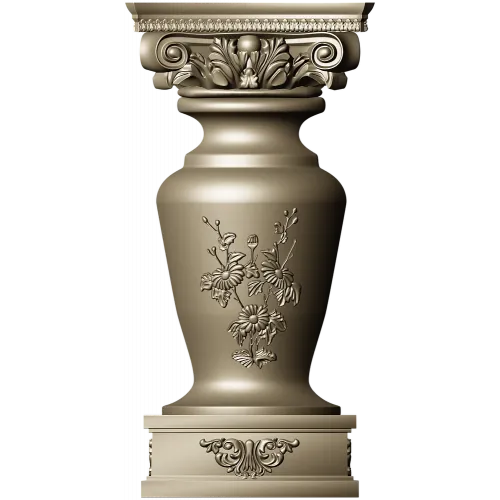 Classical Baluster with Corinthian Capital - STL 3D Model for CNC