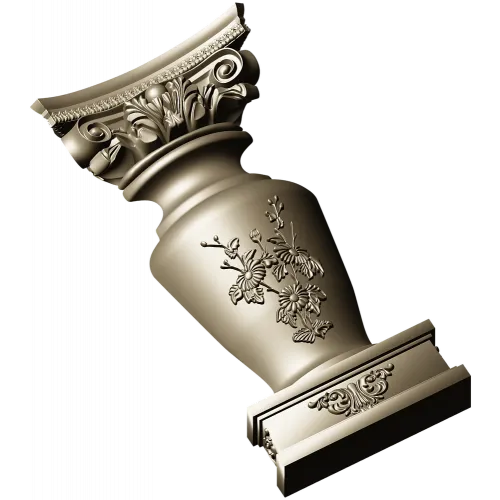 Classical Baluster with Corinthian Capital - STL 3D Model for CNC