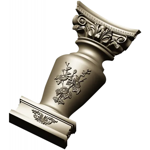 Classical Baluster with Corinthian Capital - STL 3D Model for CNC