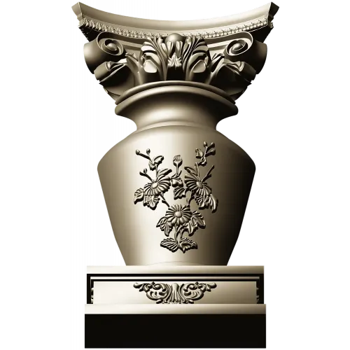 Classical Baluster with Corinthian Capital - STL 3D Model for CNC