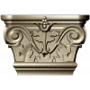 Acanthus Volute Capital STL for CNC - high-relief decorative capital