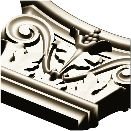 Acanthus Volute Capital STL for CNC - high-relief decorative capital
