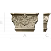 Acanthus Volute Capital STL for CNC - high-relief decorative capital
