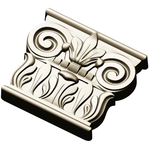 Ionic Acanthus Capital STL 3D Model for CNC Milling