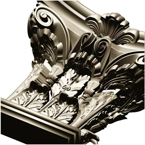 Corinthian Acanthus Capital STL - 3D model for CNC milling