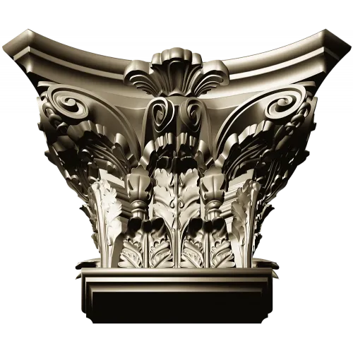 Corinthian Acanthus Capital STL - 3D model for CNC milling