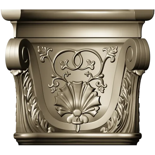 Acanthus Shell Capital - STL 3D model for CNC milling
