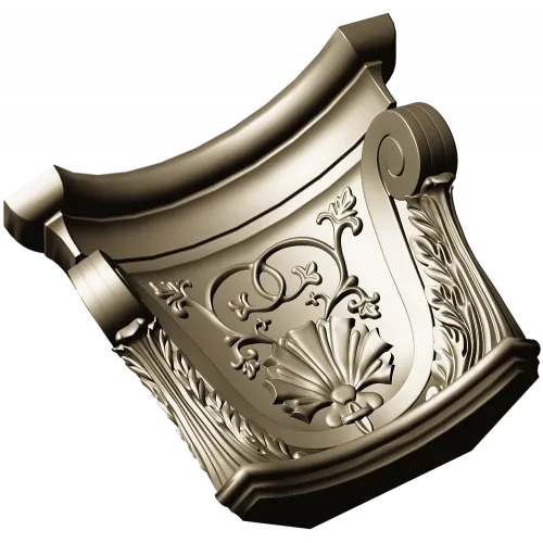 Acanthus Shell Capital - STL 3D model for CNC milling