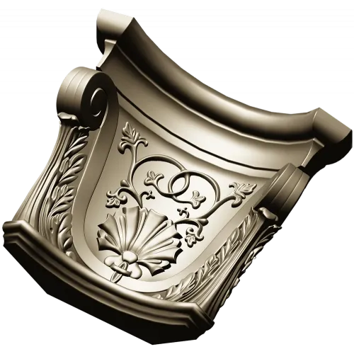 Acanthus Shell Capital - STL 3D model for CNC milling