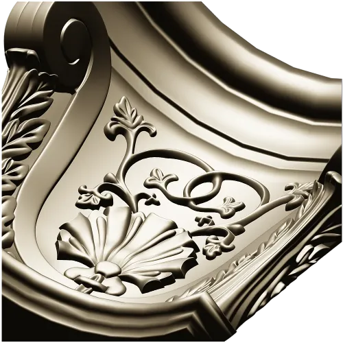 Acanthus Shell Capital - STL 3D model for CNC milling