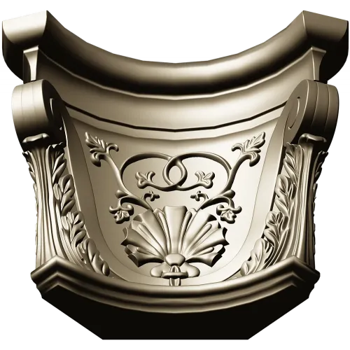 Acanthus Shell Capital - STL 3D model for CNC milling