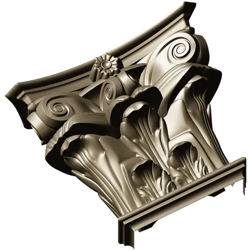 Капитель коринфская - 3D модель STL для ЧПУ