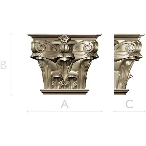 Капитель коринфская - 3D модель STL для ЧПУ