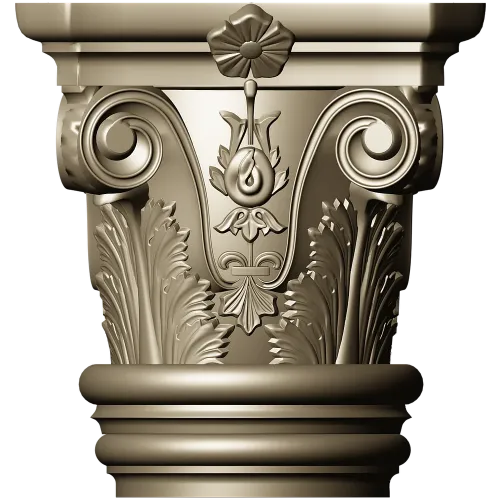 Капитель коринфская - 3D модель в формате STL для ЧПУ
