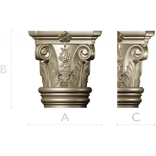 Капитель коринфская - 3D модель в формате STL для ЧПУ