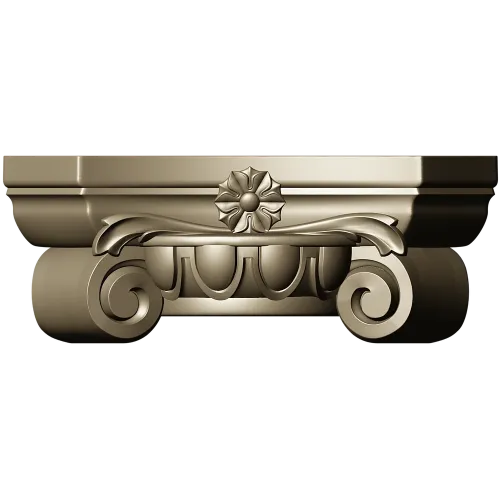 Ornamental Rosette Capital - STL 3D model for CNC milling