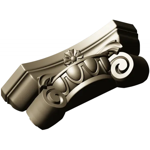 Ornamental Rosette Capital - STL 3D model for CNC milling