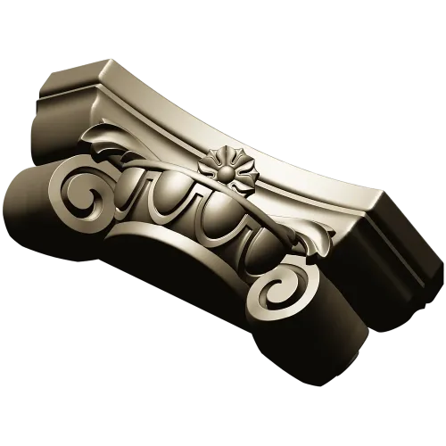 Ornamental Rosette Capital - STL 3D model for CNC milling