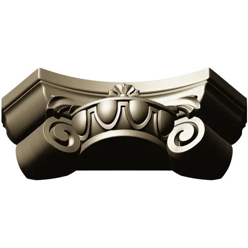 Ornamental Rosette Capital - STL 3D model for CNC milling
