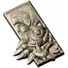 Wolf's Grasp - high-relief wolf plaque STL for CNC