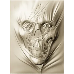 Лик зомби в ткани
