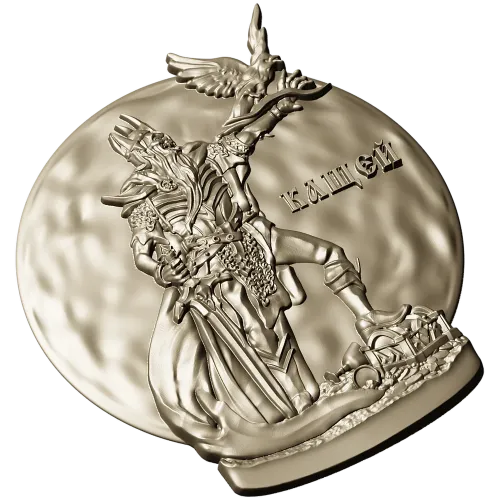 Kashchey the Immortal medallion 3D STL for CNC