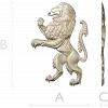 Heraldic Rampant Lion - High-Relief STL for CNC